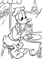 kolorowanki Kaczor Donald w kafejce Disney - malowanki do wydruku numer  11